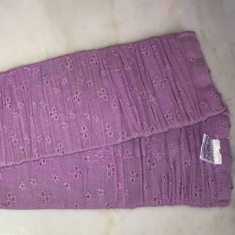 Purple Floral Lace Waist Belt Accessory